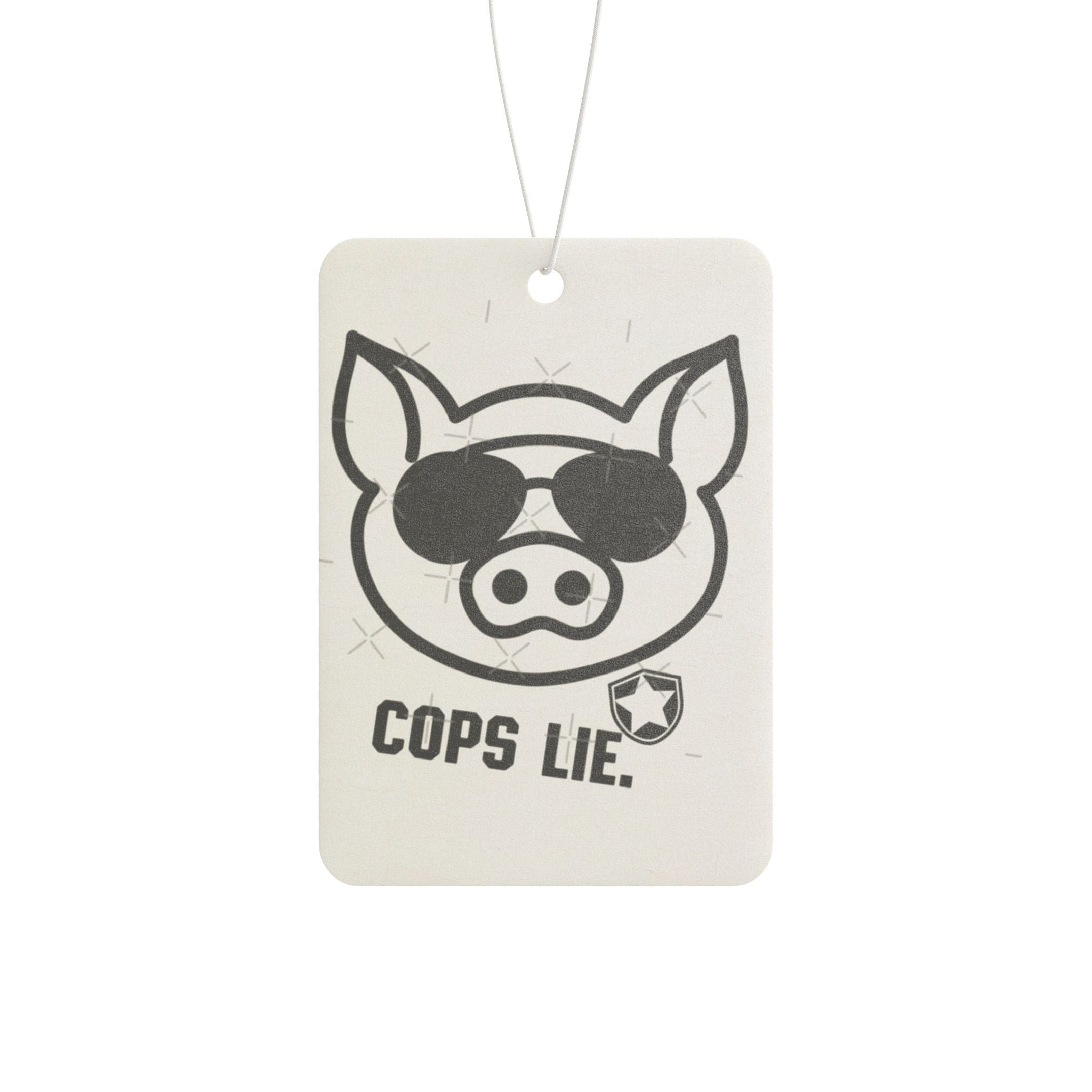 Car Air Freshener — 'Cops Lie' Sunglasses Pig Design