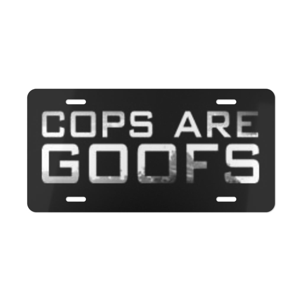 Vanity Plate - Minimal 'Cops Are Goofs' Novelty License Plate