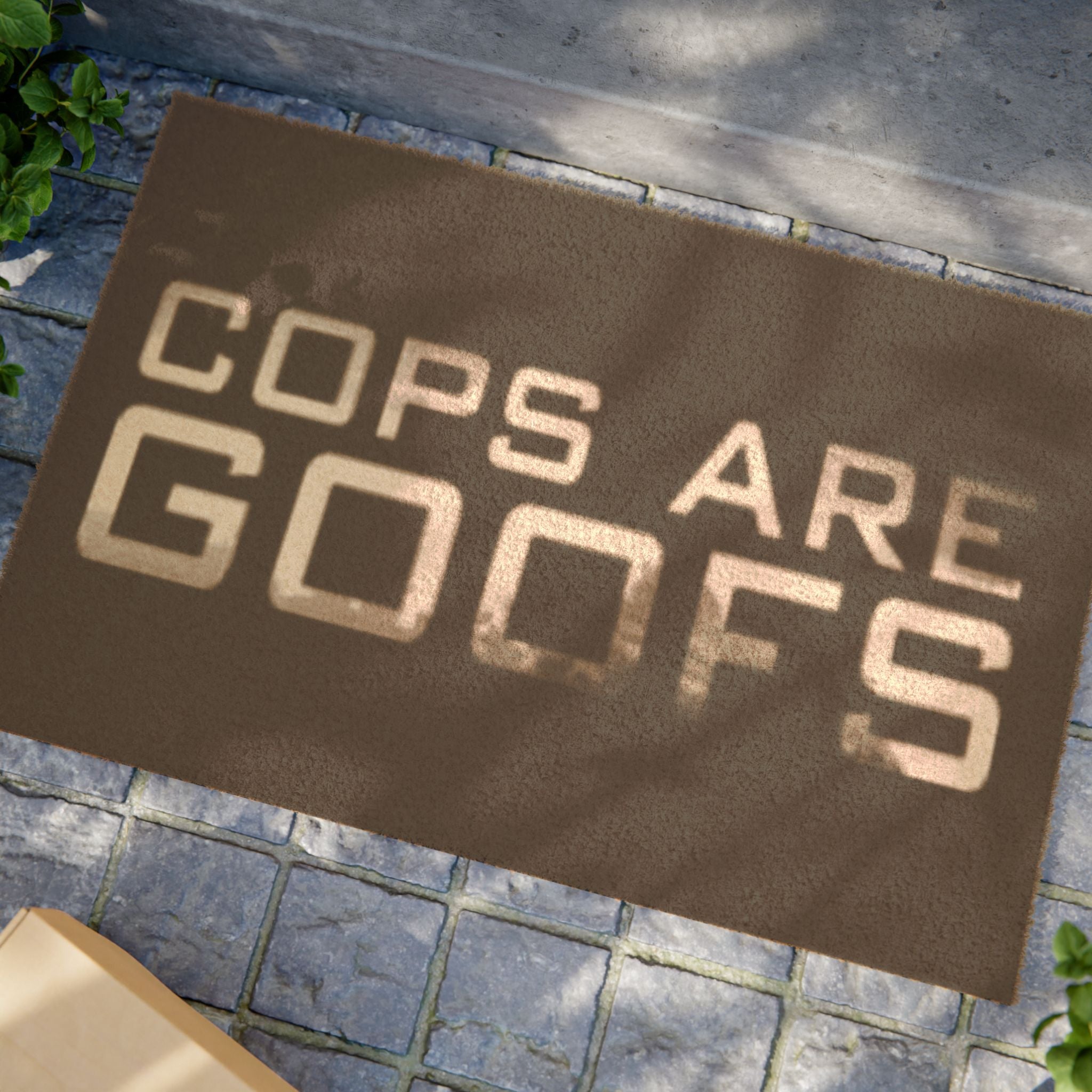 Doormat — "COPS ARE GOOFS" Funny Anti-Authority Welcome Mat