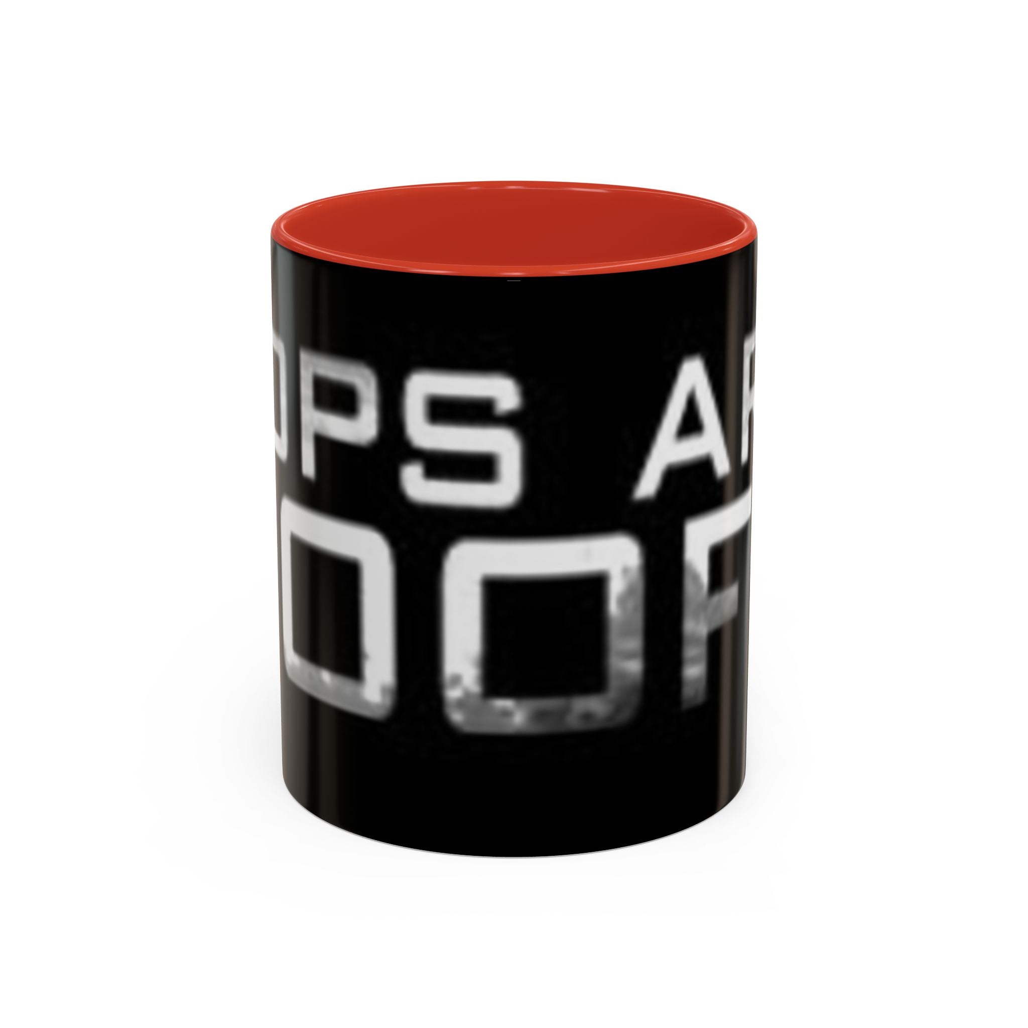 Coffee Mug — “Cops Are goofs" Bold Black Accent Mug