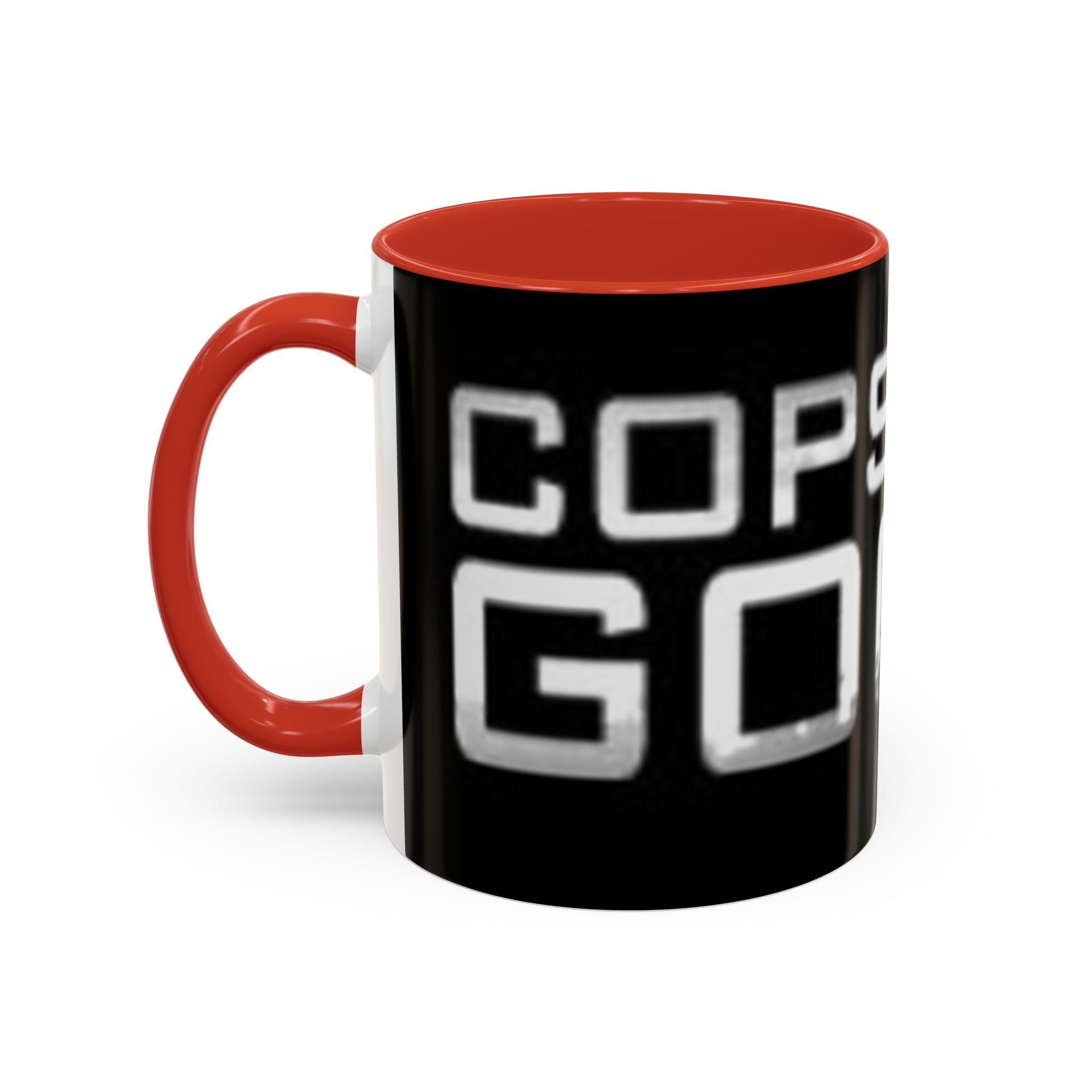 Coffee Mug — “Cops Are goofs" Bold Black Accent Mug
