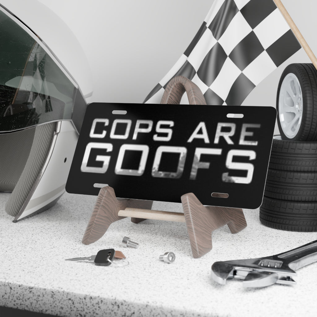 Vanity Plate - Minimal 'Cops Are Goofs' Novelty License Plate