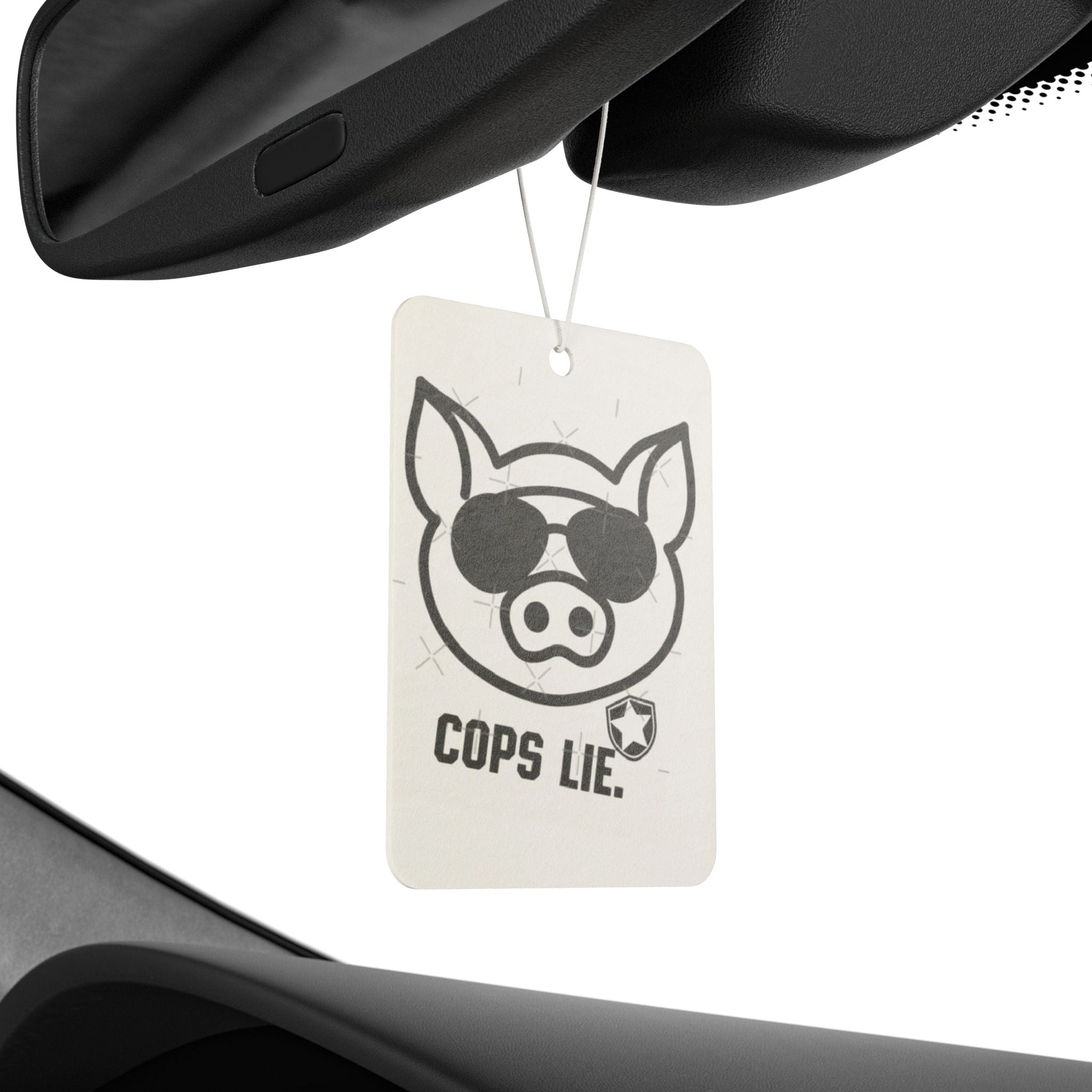 Car Air Freshener — 'Cops Lie' Sunglasses Pig Design