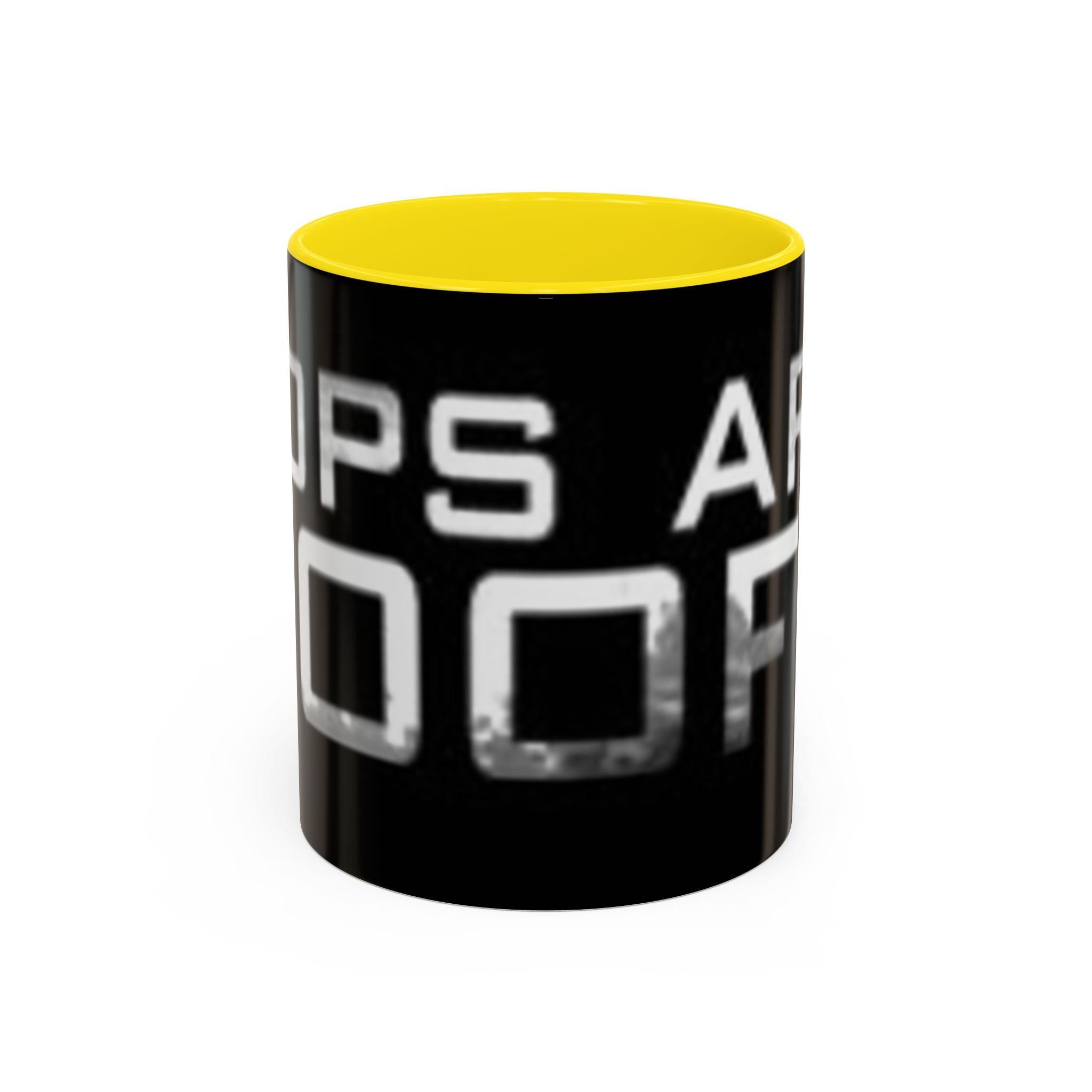 Coffee Mug — “Cops Are goofs" Bold Black Accent Mug