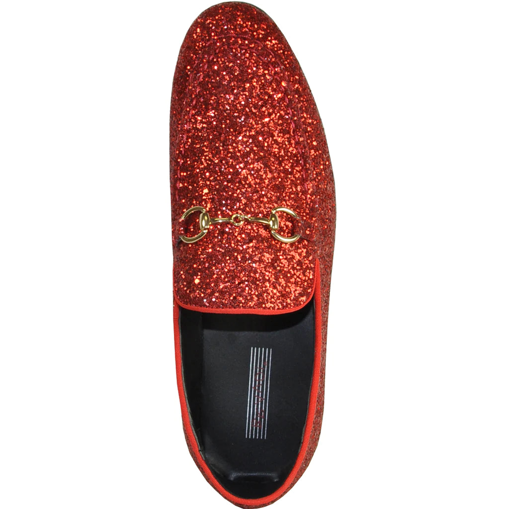 "Bravo" Red Glitter Tuxedo & Prom Shoes