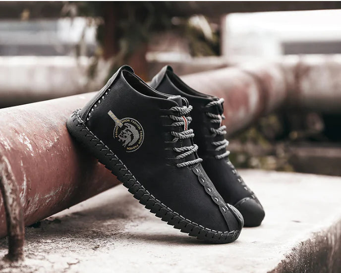 Men's Cotton Shoes - Winter Boots and Oxford Shoes