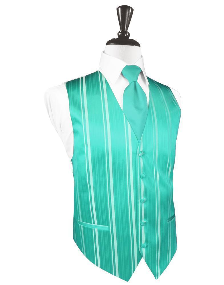 Striped Satin Tuxedo Vest 10