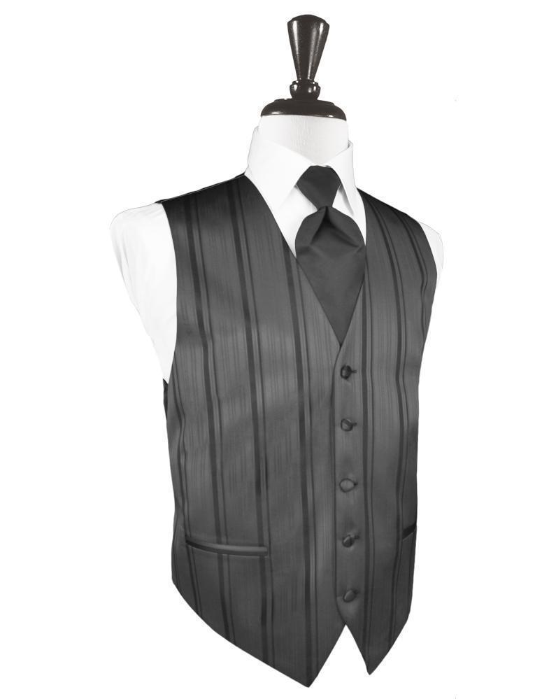 Striped Satin Tuxedo Vest 2