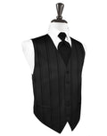 Striped Satin Tuxedo Vest