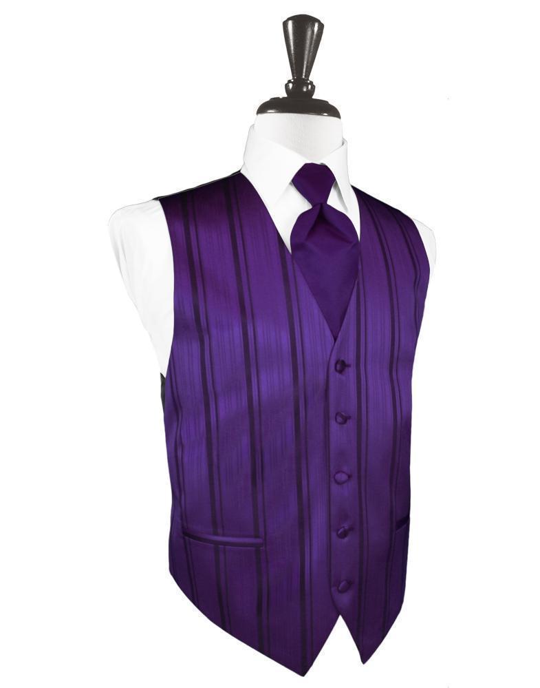 Striped Satin Tuxedo Vest