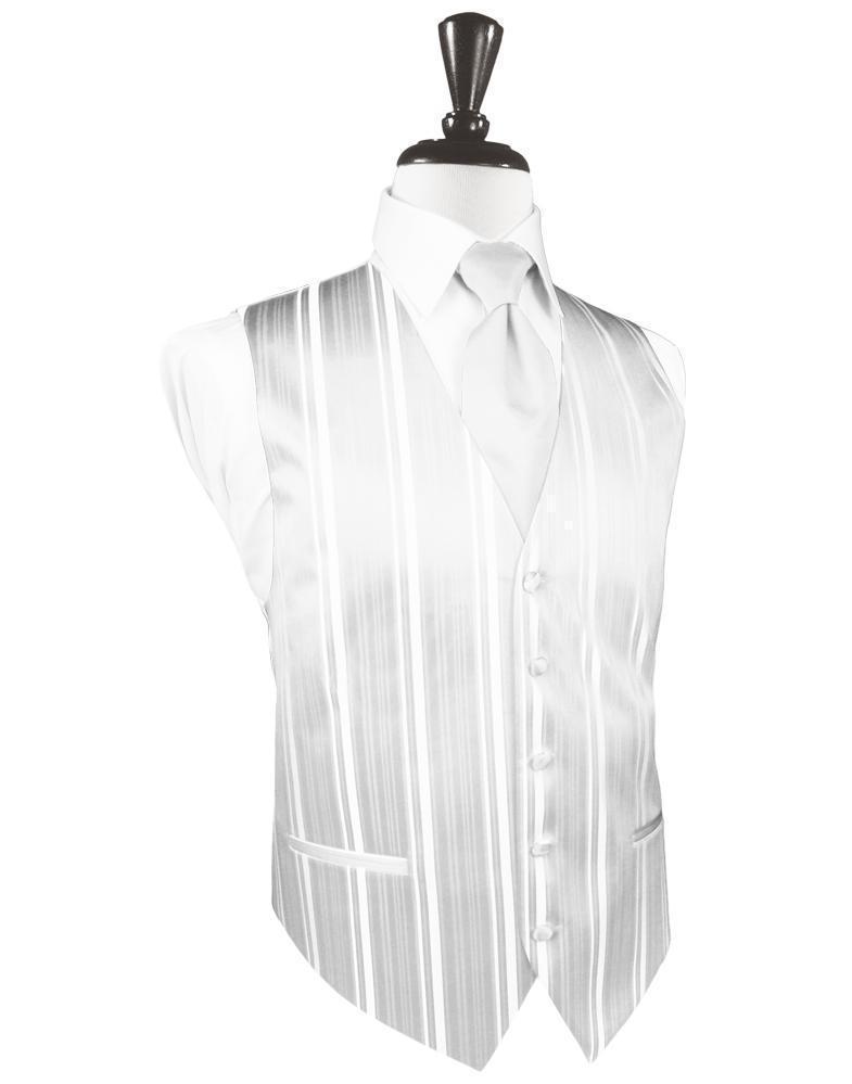 Striped Satin Tuxedo Vest
